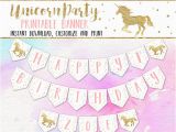 Happy Birthday Unicorn Banner Free Unicorn Party Banner Editable Printable Unicorn Birthday