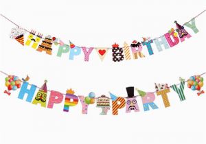 Happy Birthday Vahini Banner Kids Birthday Happy Party Hats Bunting Banner Happy