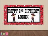 Happy Birthday Vinyl Banners Cowboy Photo Booth Etsy