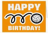 Happy Birthday Volleyball Quotes Sports Birthday Greeting Card Volleyball Design Zazzle
