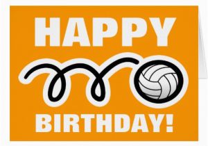 Happy Birthday Volleyball Quotes Sports Birthday Greeting Card Volleyball Design Zazzle