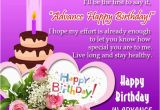 Happy Birthday Wishes In Advance Quotes Advance Birthday Wishes for Friends and Family Happy