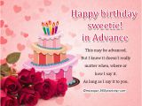 Happy Birthday Wishes In Advance Quotes Advance Birthday Wishes Messages and Greetings