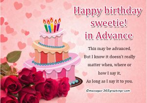 Happy Birthday Wishes In Advance Quotes Advance Birthday Wishes Messages and Greetings
