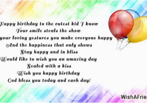 Happy Birthday Wishes Quotes for Children Kids Birthday Quotes