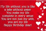 Happy Birthday Wishes to My Wife Quotes You Make My Life Complete Quotes Quotesgram