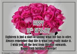 Happy Eighteenth Birthday Quotes 18th Birthday Wishes Messages and Greetings