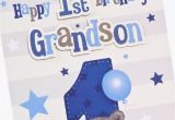 Happy First Birthday Quotes for Grandson Hugs 1st Birthday Card Grandson Only 1 49