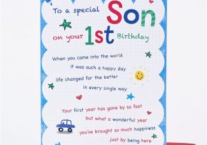 Happy First Birthday son Quotes Birthday Card son First Birthday Only 89p