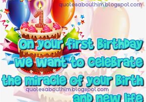 Happy First Birthday to My Baby Boy Quotes 1st Birthday Quotes for Cards Quotesgram
