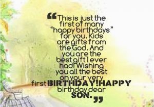 Happy First Birthday to My son Quotes Happy Birthday to My First Born son Wishesgreeting
