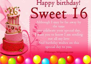 Happy Sweet 15 Birthday Quotes Birthday Wishes for Sixteen Year Old Wishes Greetings