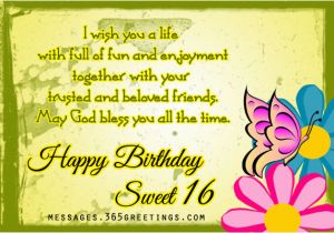 Happy Sweet 16 Birthday Quotes 16th Birthday Wishes 365greetings Com