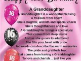 Happy Sweet 16 Birthday Quotes Personalised Coaster Granddaughter Poem 16th Birthday