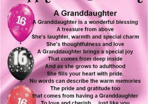 Happy Sweet 16 Birthday Quotes Personalised Coaster Granddaughter Poem 16th Birthday