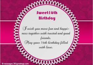 Happy Sweet 16 Birthday Quotes Sister 16th Birthday Wishes 365greetings Com