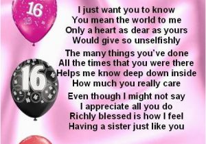 Happy Sweet 16 Birthday Quotes Sister 29 Best Sister Poem Gifts Images On Pinterest
