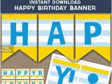 Happy Third Birthday Banner Birthday Banner Printable Happy Birthday Banner Black Gold