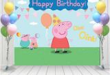 Happy Third Birthday Banner Peppa Pig Birthday Peppa Pig Backdrop Peppa Pig Banner