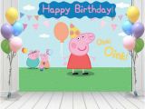 Happy Third Birthday Banner Peppa Pig Birthday Peppa Pig Backdrop Peppa Pig Banner