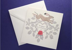 Hare Birthday Cards Leaping Hare Birthday Card Luxury Greetings Cards