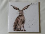 Hare Birthday Cards Wrendale Designs Good Hare Day Brown Hare Greeting