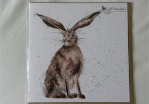 Hare Birthday Cards Wrendale Designs Good Hare Day Brown Hare Greeting