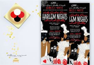 Harlem Nights Birthday Invitations Harlem Nights Get Draped Down Birthday Invitation African