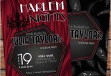 Harlem Nights Birthday Invitations Harlem Nights themed Birthday Invitation Printable Diy