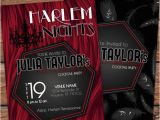 Harlem Nights Birthday Invitations Harlem Nights themed Birthday Invitation Printable Diy