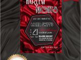 Harlem Nights Birthday Invitations Printable Birthday Party Invitation Harlem Nights Invitation