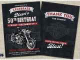 Harley Davidson Birthday Invitations Harley Davidson Biker Birthday Invitation Card Includes
