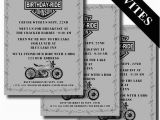 Harley Davidson Birthday Invitations Items Similar to Harley Davidson Motorcycle Custom