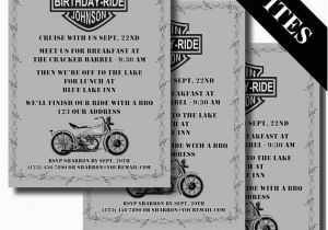 Harley Davidson Birthday Invitations Items Similar to Harley Davidson Motorcycle Custom