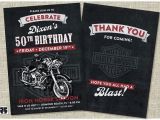 Harley Davidson Birthday Party Invitations Harley Davidson Biker Birthday Invitation Card Includes