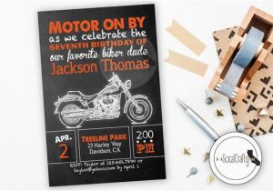 Harley Davidson Birthday Party Invitations Harley Davidson Birthday Party Invitation by socalcrafty