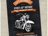 Harley Davidson Birthday Party Invitations Motorcycle Biker Birthday Invitation Vintage Motorcycle