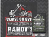 Harley Davidson Birthday Party Invitations Motorcycle Birthday Invitation Chopper Invitation Harley