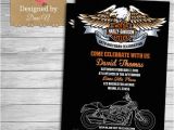 Harley Davidson Birthday Party Invitations Motorcycle Harley Davidson Adult Birthday Invitation 50th