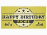 Harley Davidson Happy Birthday Banner Motorcycle Birthday Banner Stars Personalized Party