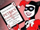 Harley Quinn Birthday Invitation Template 1000 Images About Boy Birthday Invites On Pinterest