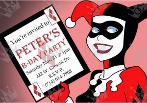 Harley Quinn Birthday Invitation Template 1000 Images About Boy Birthday Invites On Pinterest