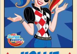 Harley Quinn Birthday Invitation Template Dc Super Hero Girls Harley Quinn Harlequin Birthday Card