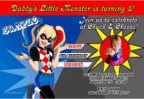 Harley Quinn Birthday Invitation Template Harley Quinn Birthday Invitations