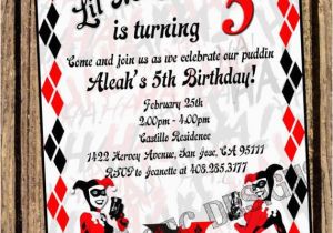 Harley Quinn Birthday Invitation Template Index Of Cdn 29 1992 369