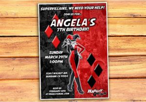 Harley Quinn Birthday Invitation Template Index Of Cdn 29 1992 369