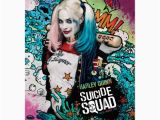 Harley Quinn Birthday Invitation Template Suicide Squad Harley Quinn Character Graffiti Postcard