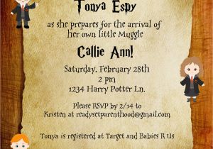 Harry Potter Birthday Invitation Cards Baby Shower Invitation Templates Harry Potter Baby Shower