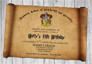 Harry Potter Birthday Invitation Cards Free Harry Potter Papyrus Style Birthday Invitation Psd