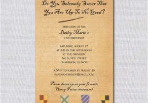 Harry Potter Birthday Invitation Cards Harry Potter Birthday Invitation Birthday Party Ideas